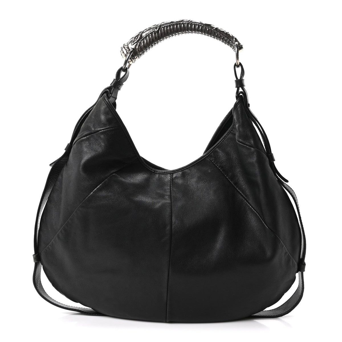 Buffalo Horn Small Mombasa Hobo Black