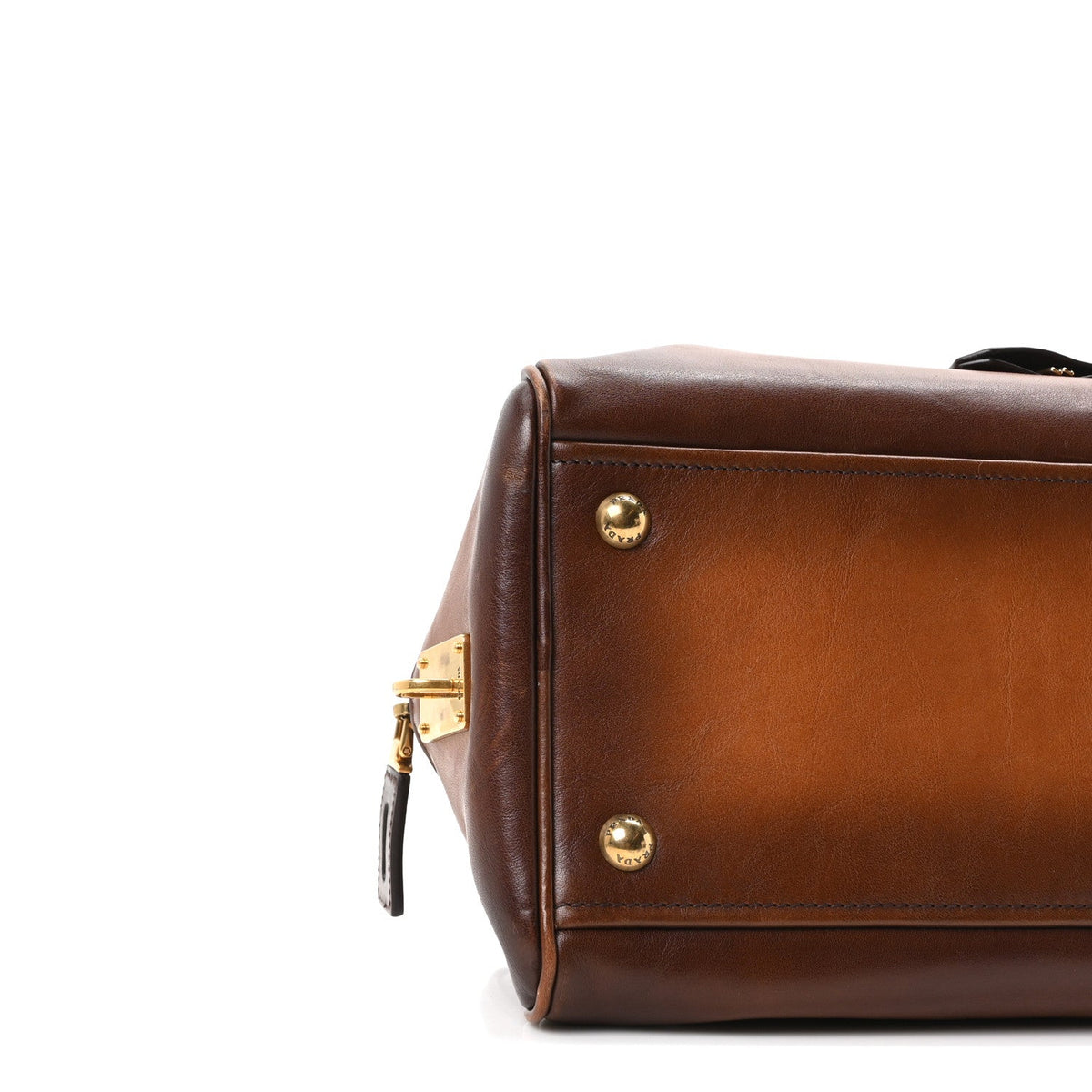 Vitello Old Medium Bowling Bag Cognac