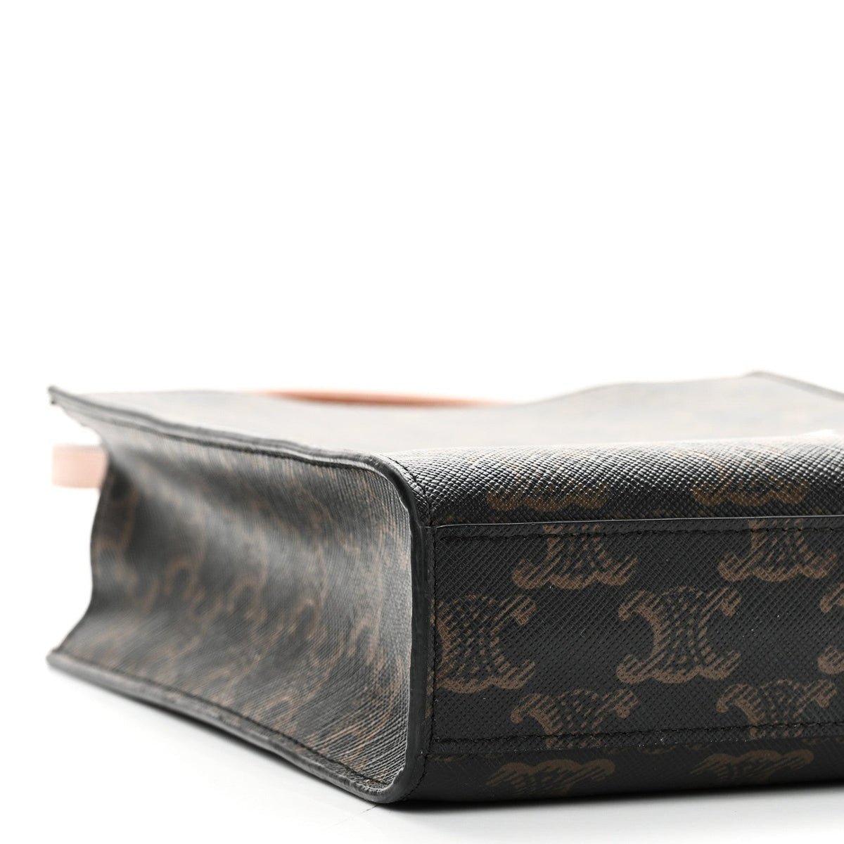 Triomphe Canvas Calfskin Mini Vertical Cabas Tan