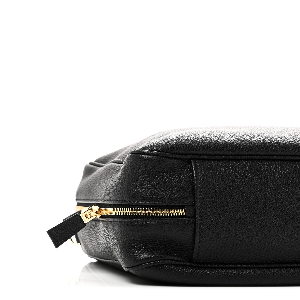 Vitello Daino Soft Large Top Handle Bag Black