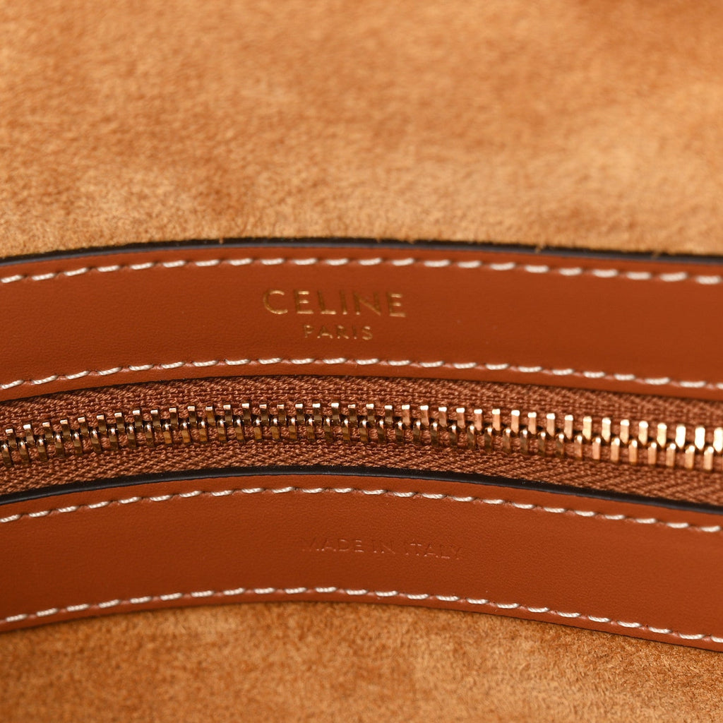 Waxed Suede Calfskin Large Boston Bag Tobacco