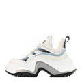 Calfskin Technical Nylon LV Archlight Sneakers 38 White Blue Gris