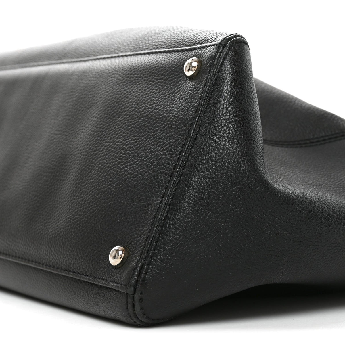 Calfskin Cerf Executive Shopper Tote Black