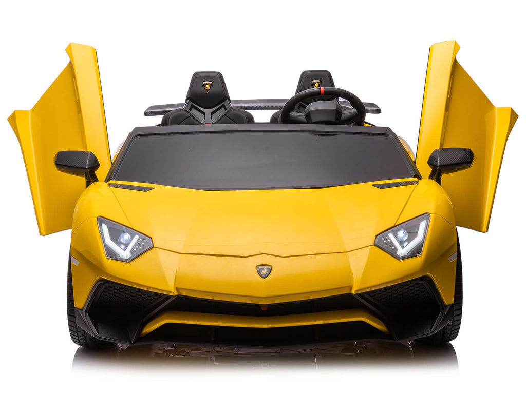 24V Lamborghini Aventador 2 Seater Ride on Car for Kids - Yellow
