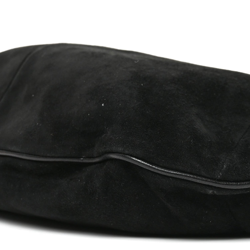 Suede Buffalo Horn Mombasa Hobo Black