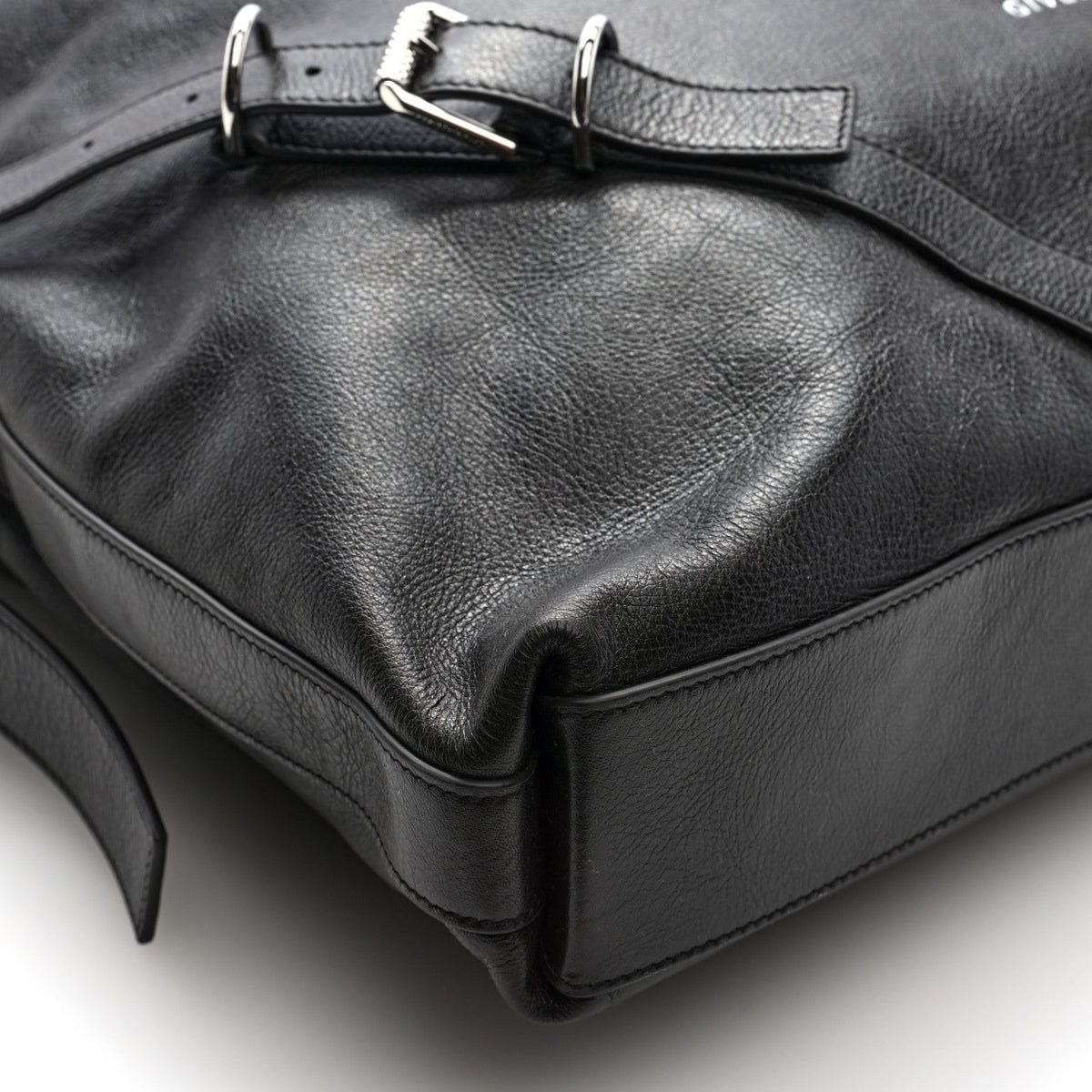 Calfskin Shearling Large Voyou Bag Chocolate