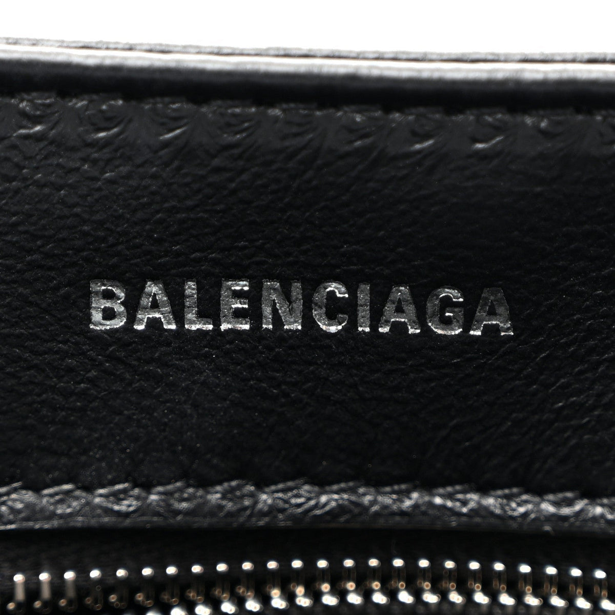 Nappa Allover License BB Monogram Embossed Medium Triplet Bag Silver