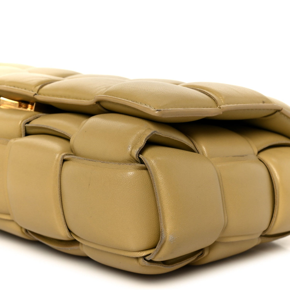 Nappa Maxi Intreccio Padded Cassette Crossbody Bag Tapioca