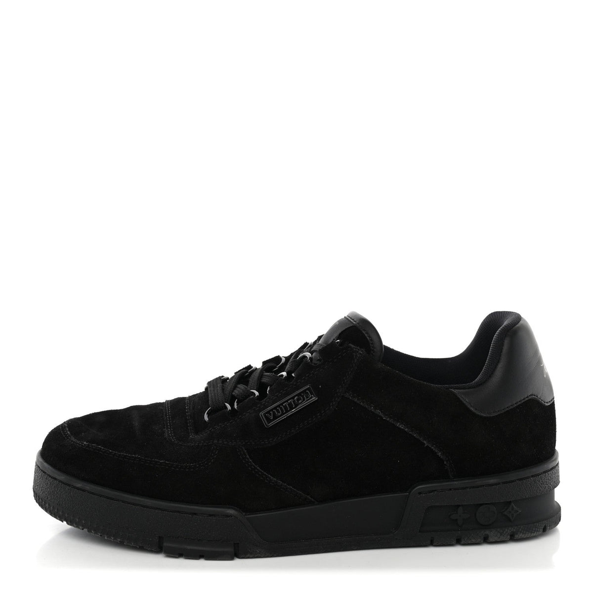 Suede Mens LV Trainer Sneakers 5.5 Black