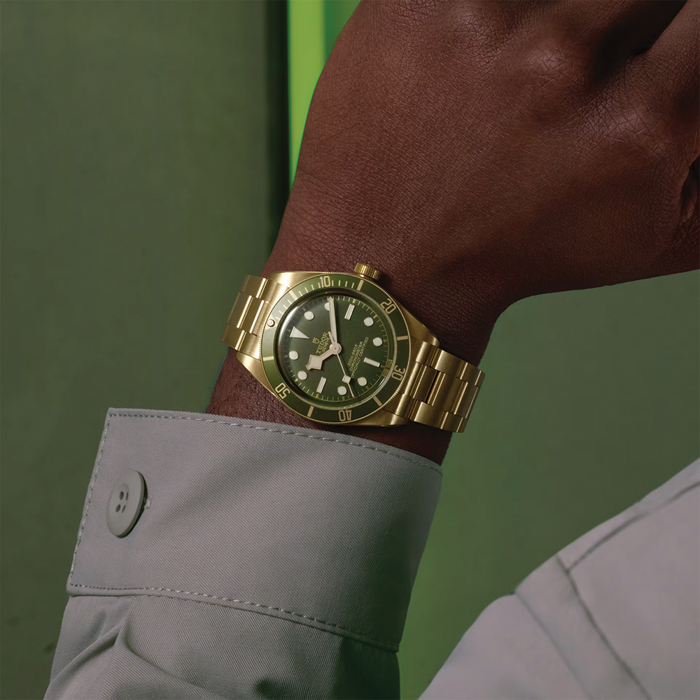 Black Bay 58 18K Yellow-Gold 39mm - Green on Bracelet