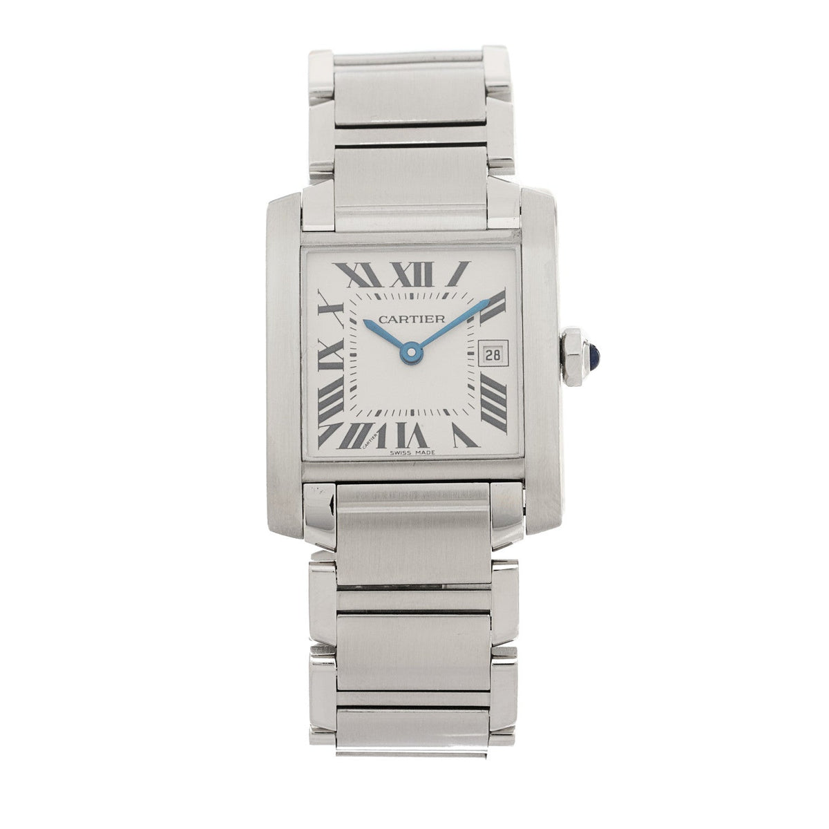 Stainless Steel 25mm Tank Francaise Quartz Watch