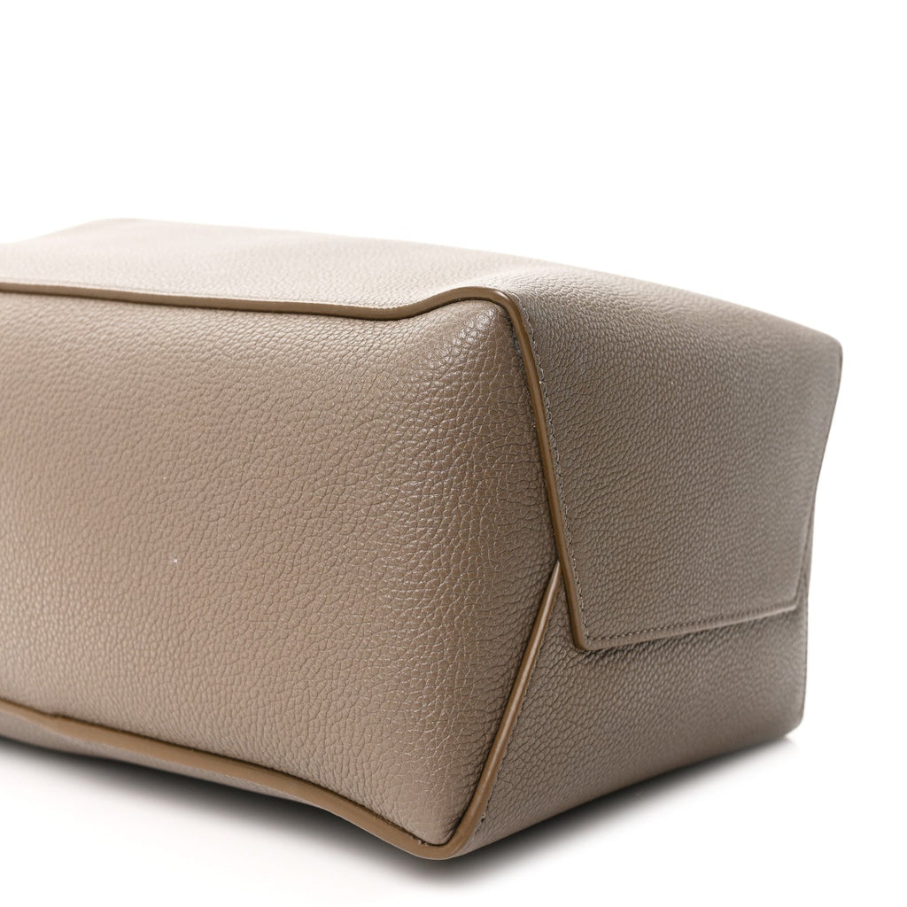 Soft Grained Calfskin Small Sangle Bucket Bag Taupe