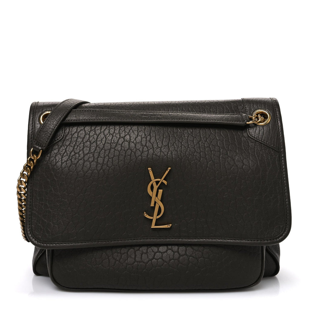 Grained Lambskin Monogram Large Niki Chain Satchel Light Musk