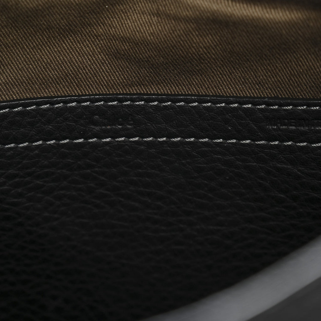 Calfskin Medium Marcie Round Crossbody Bag Black