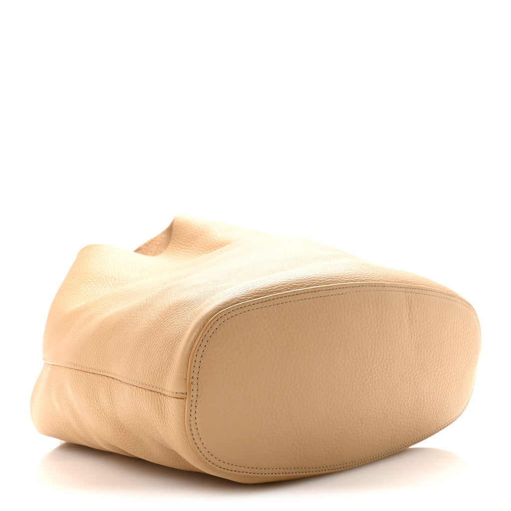 Grained Calfskin Bindle Three Bag Beige