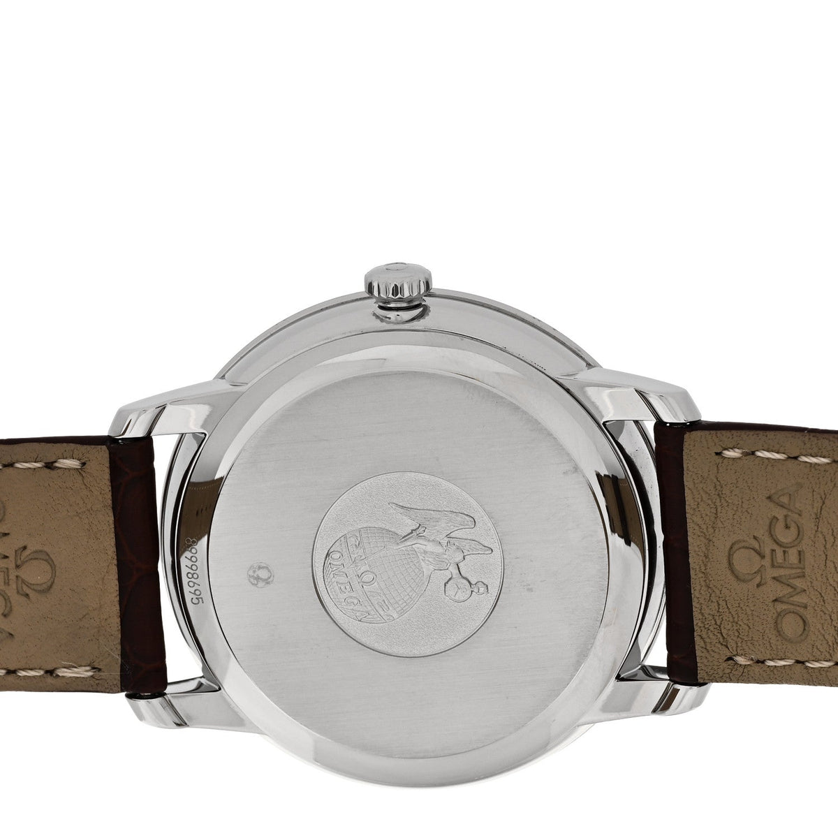 Stainless Steel Alligator 39.5mm De Ville Prestige Automatic Watch Silver 424.13.40.20.02.002 Silver