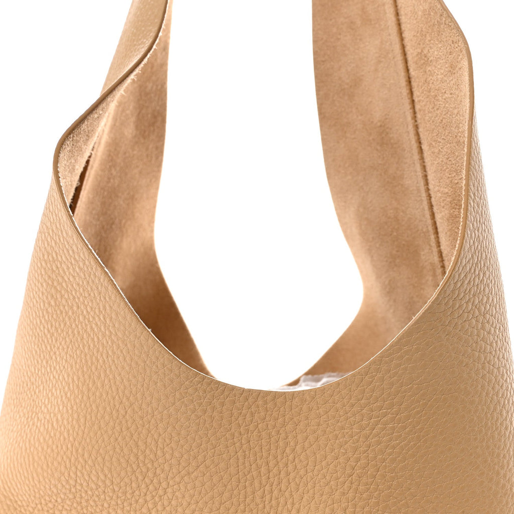 Grained Calfskin Bindle Three Bag Beige