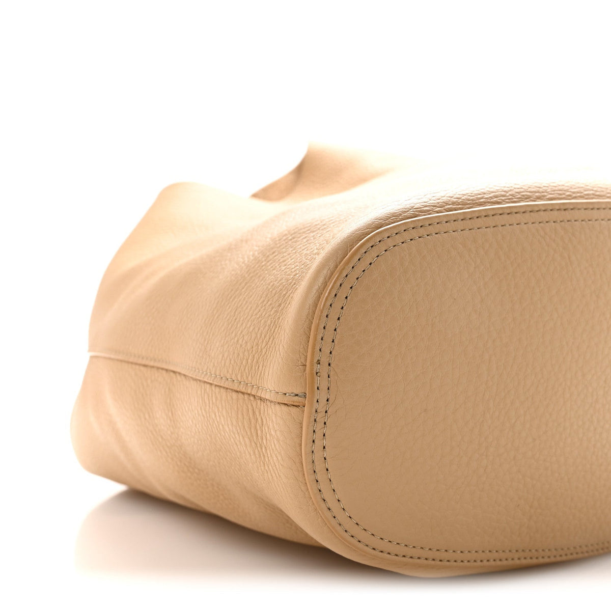Grained Calfskin Bindle Three Bag Beige