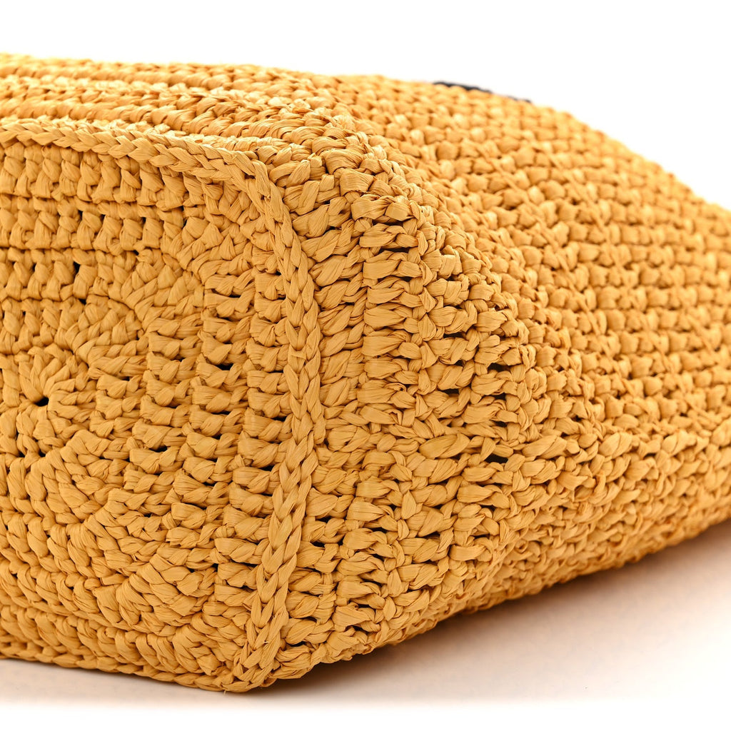 Raffia Rive Gauche Tote Yellow