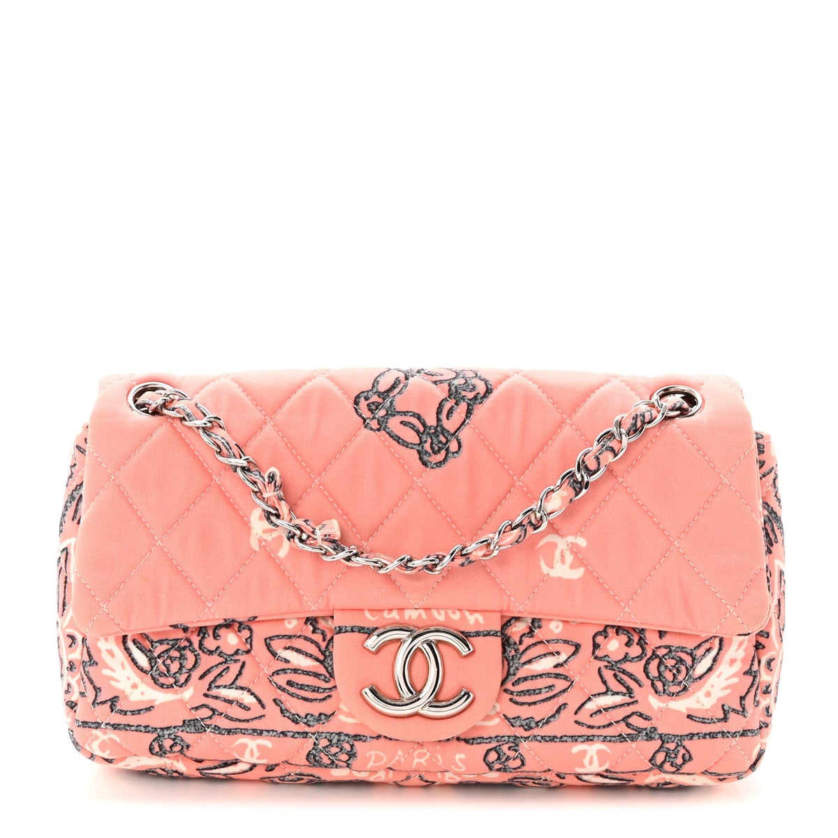 Cotton Quilted Small Bandana Single Flap Pink