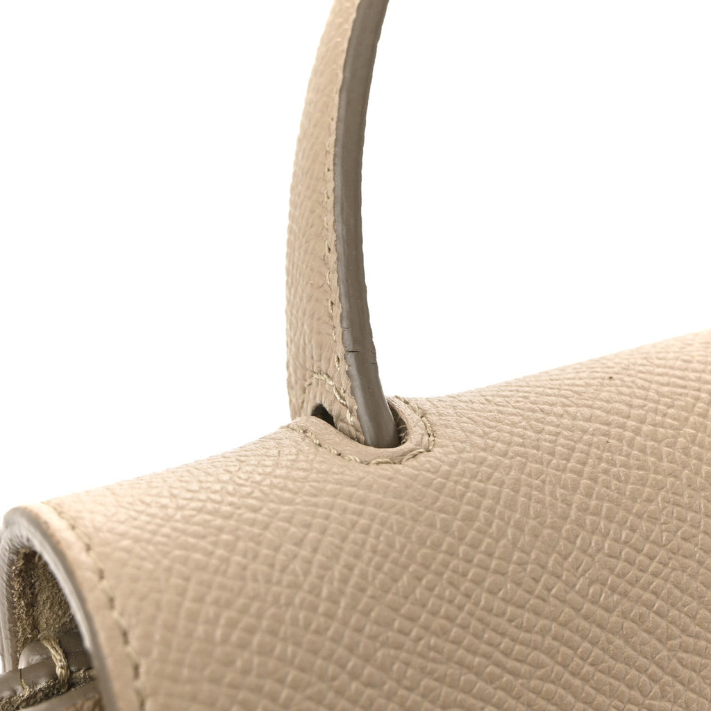 Grained Calfskin Nano Belt Bag Light Taupe