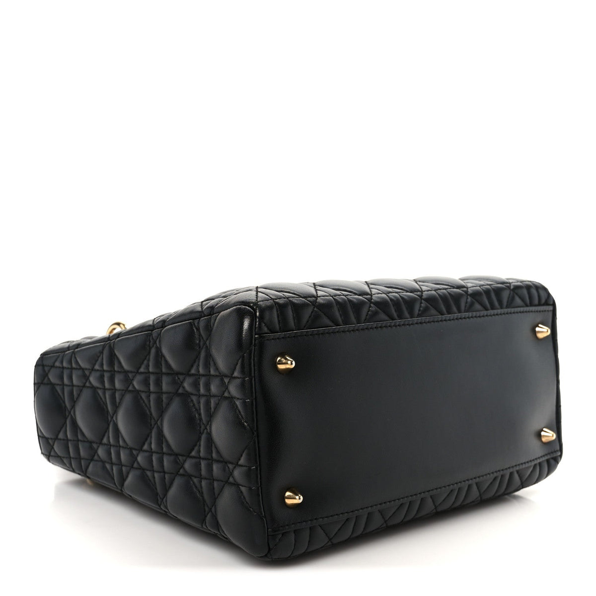 Lambskin Cannage Medium Lady Dior Black