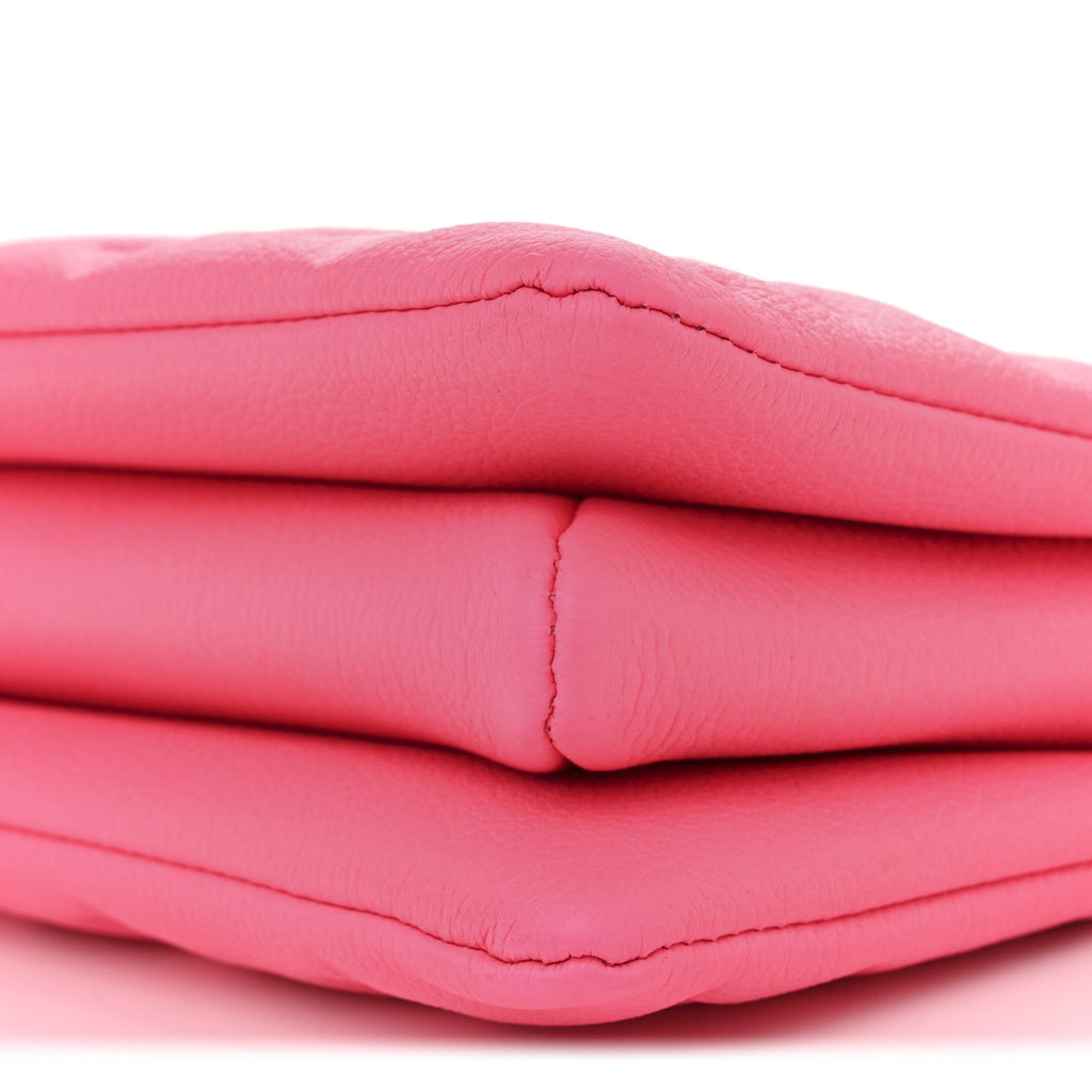 Calfskin Embossed Monogram Coussin BB Rose Fluo