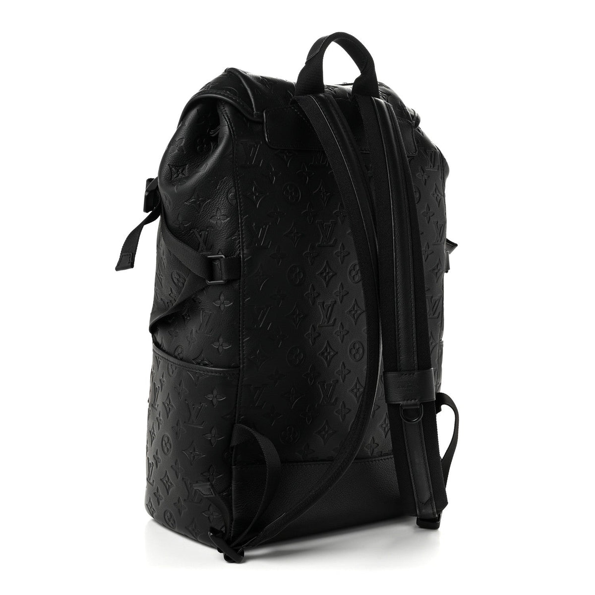 Calfskin Monogram Shadow Getaway Backpack Black