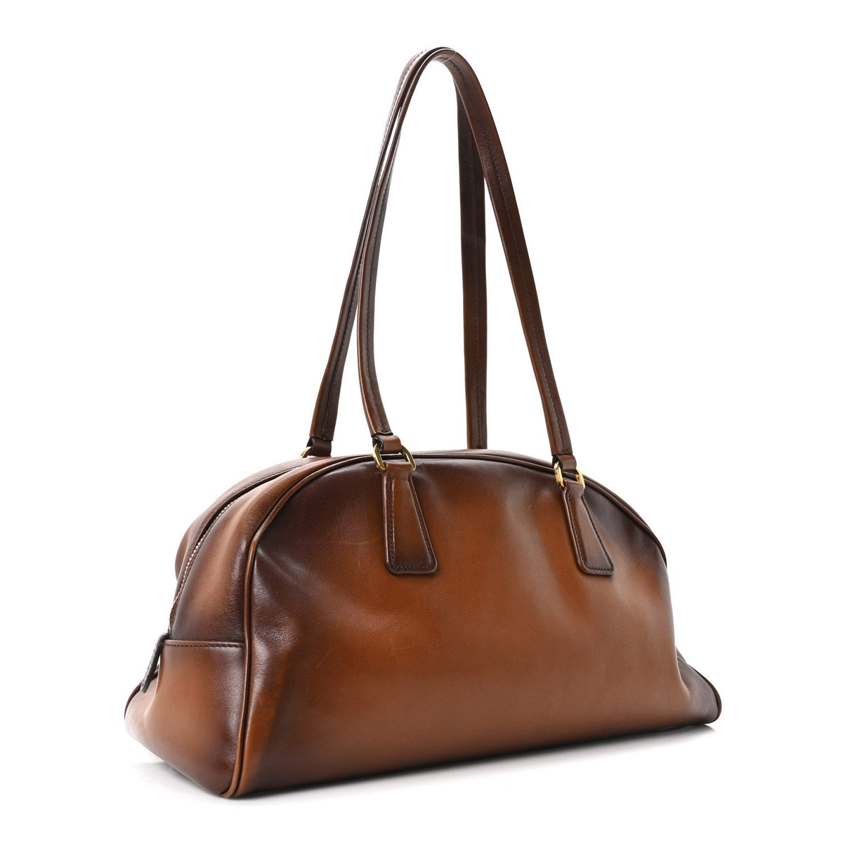 Vitello Old Medium Bowling Bag Cognac