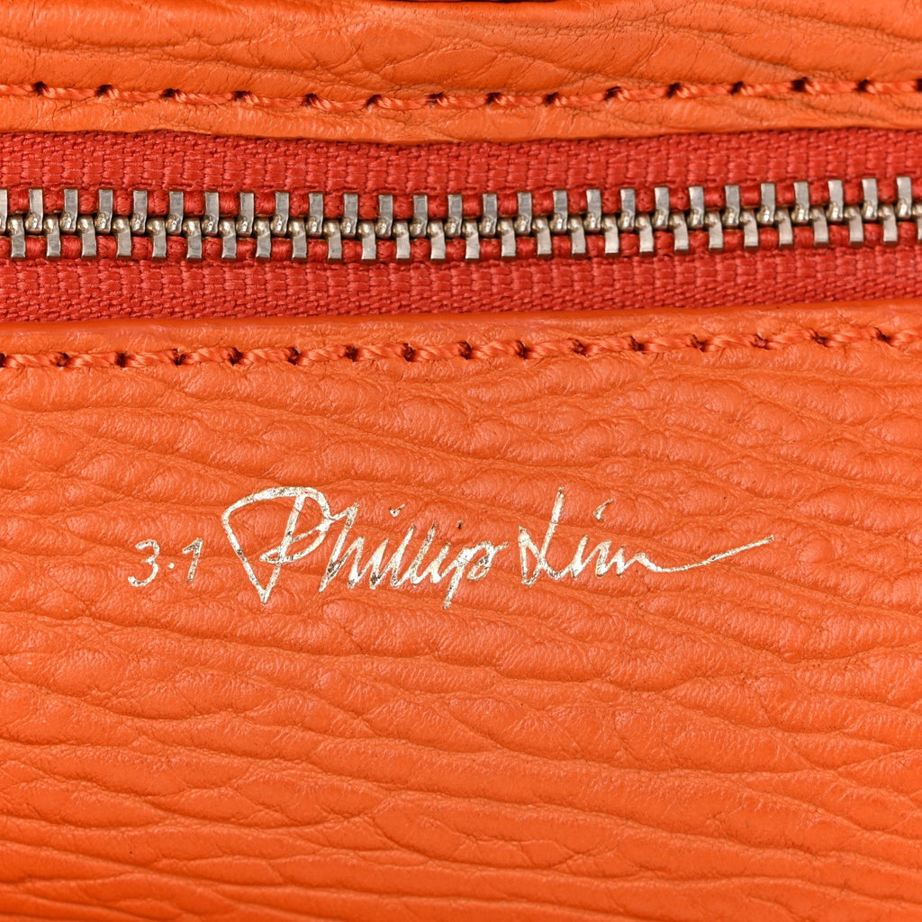 Textured Calfskin Mini Pashli Satchel Orange
