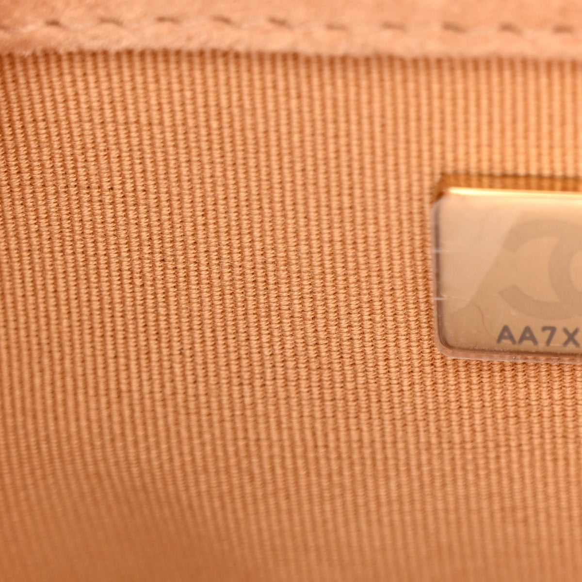 Suede Quilted Mini Flap Dark Beige