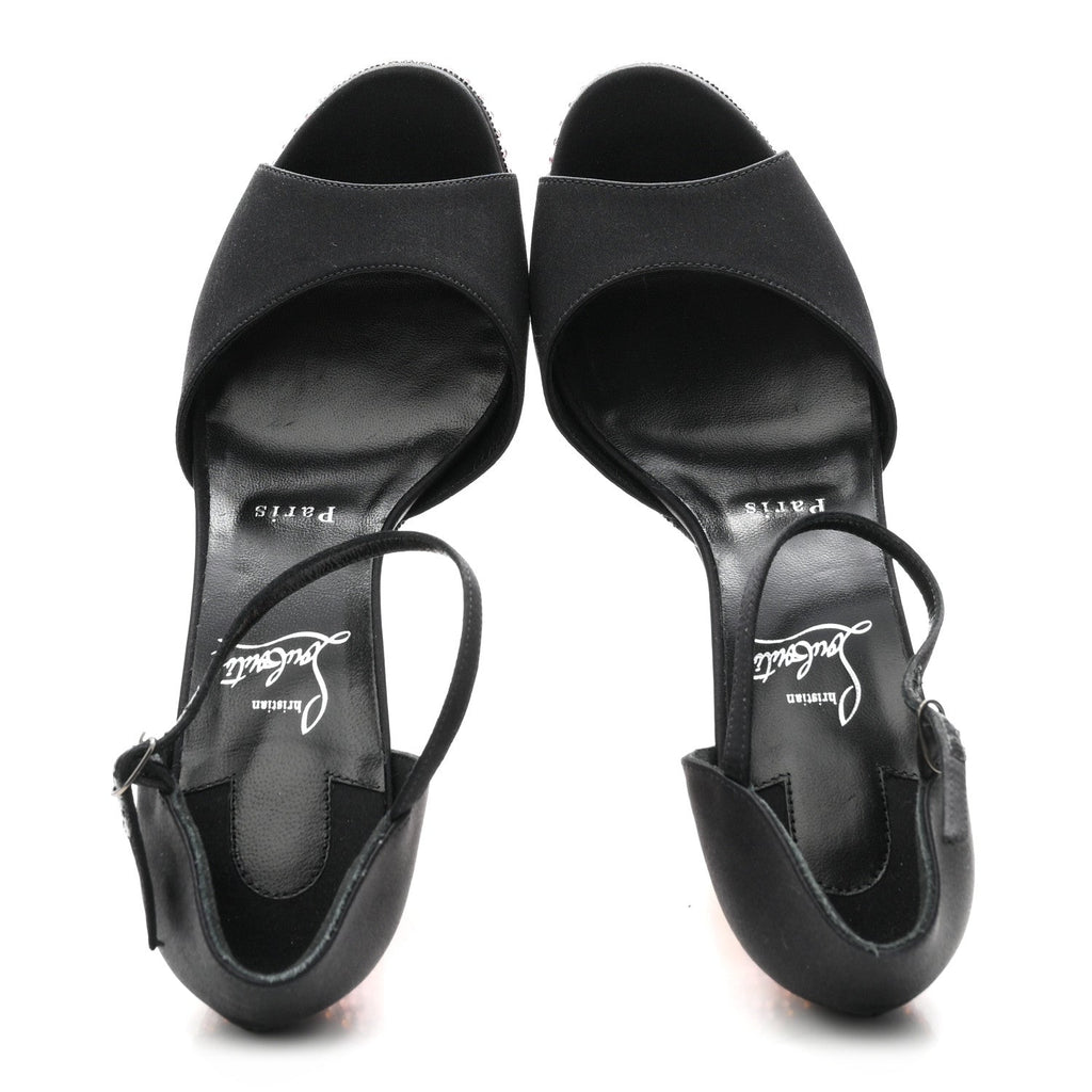 Satin Strass Sandaloo Aftersun 130 Sandals 38 Black Multicolor