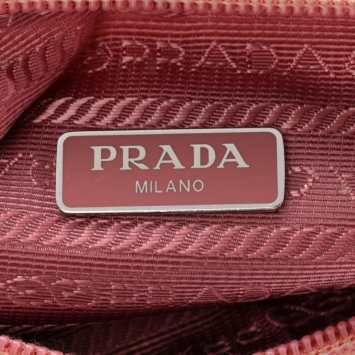 Tessuto Nylon Saffiano Mini Re-Edition 2000 Bag Rosa