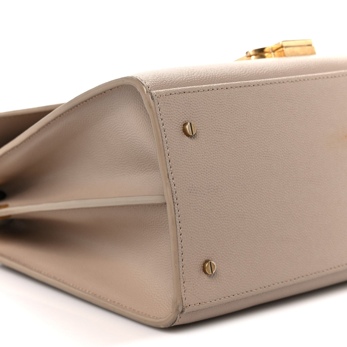 Grain de Poudre Medium Classic Monogram Cassandra Top Handle Dark Beige