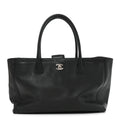 Calfskin Cerf Executive Shopper Tote Black