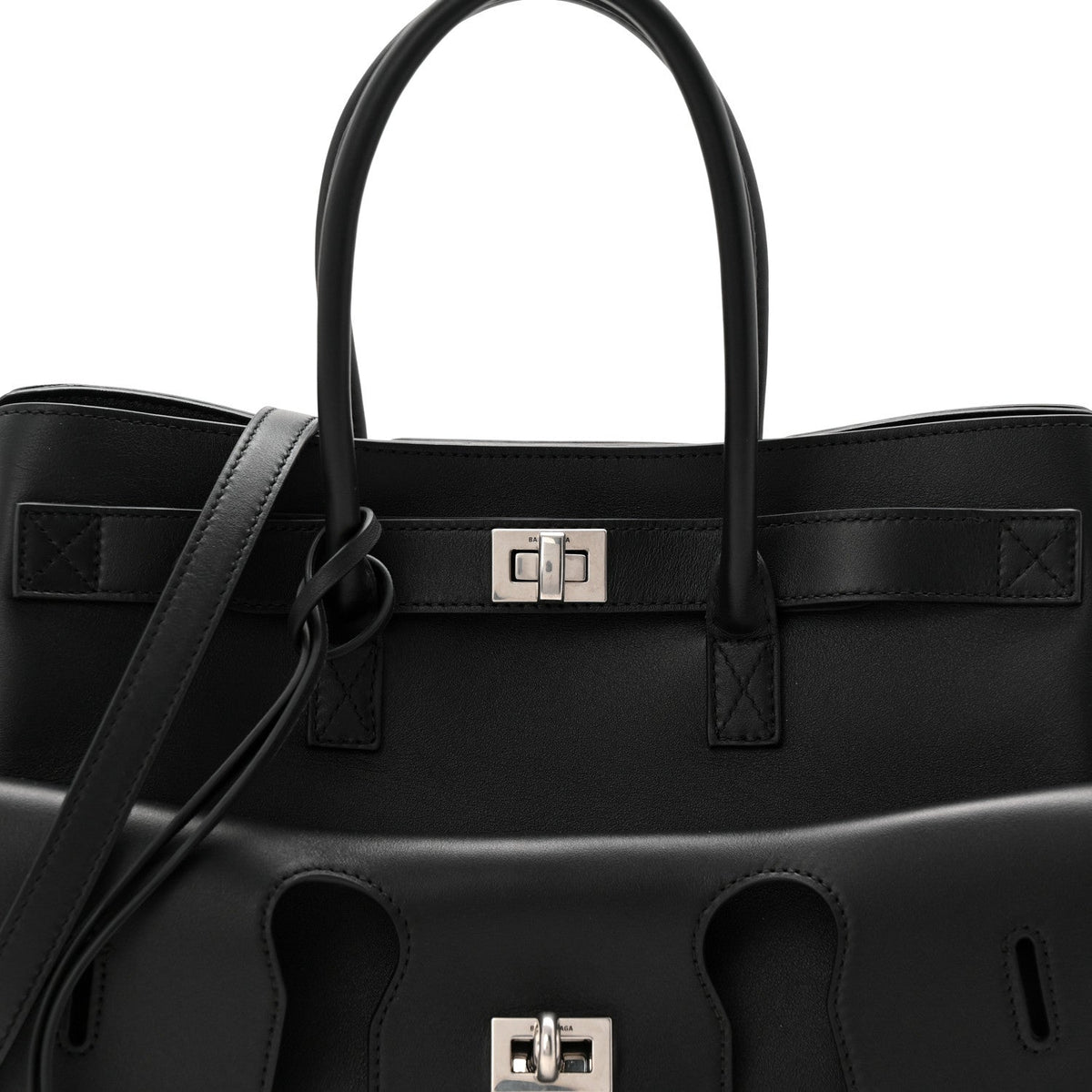 Smooth Calfskin Small Bel Air Carry All Bag Black