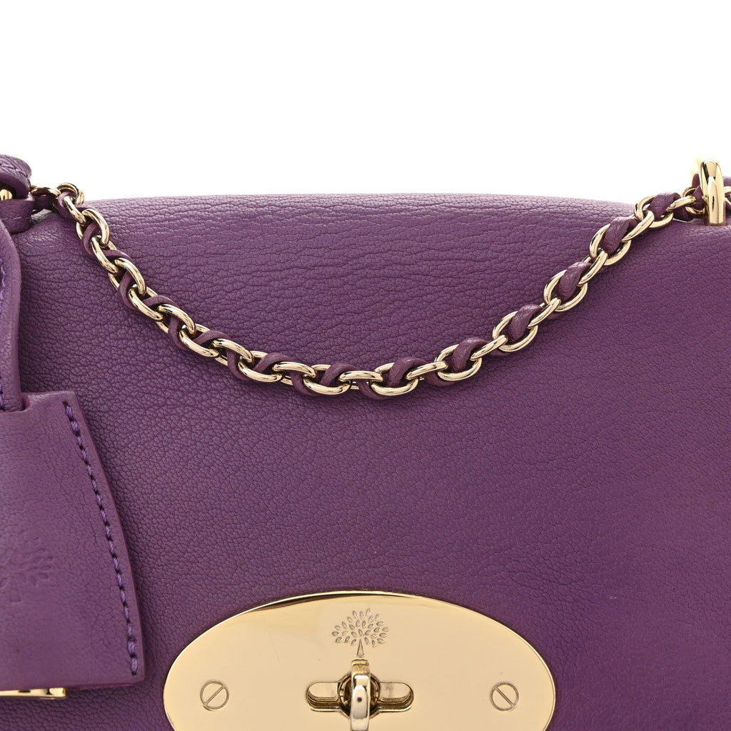 Small Classic Grain Calfskin Small Lily Flap Heather