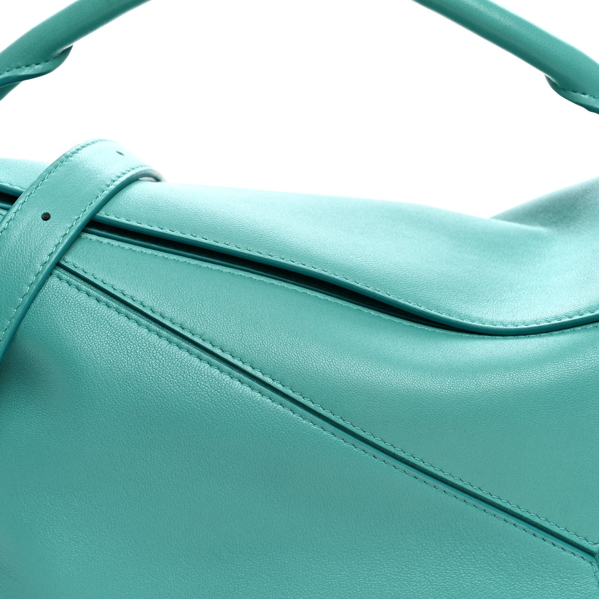 Nappa Lambskin Small Featherlight Puzzle Bag Aquamarine