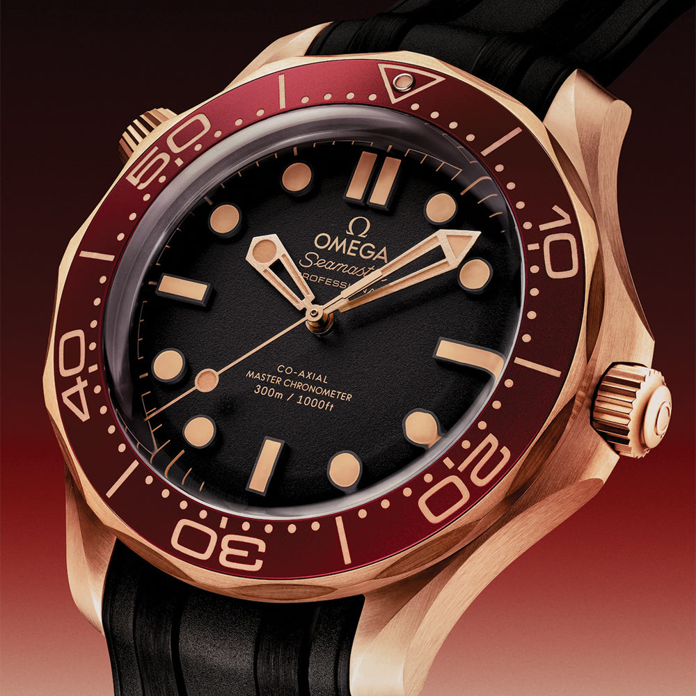 Seamaster Diver 300M Bronze Gold 42mm - Black on Rubber Strap