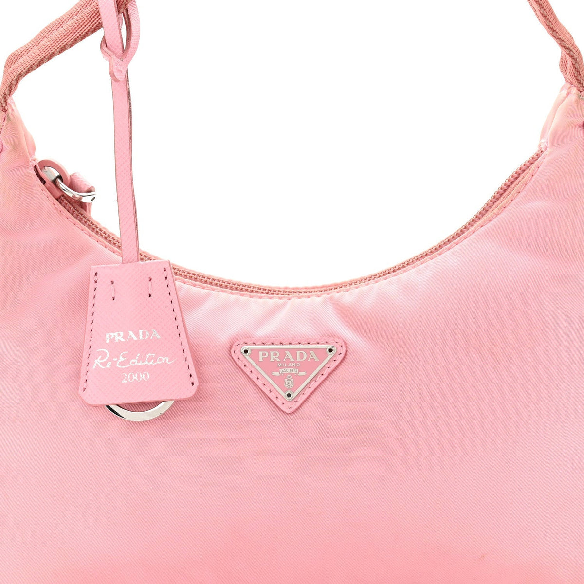 Tessuto Nylon Saffiano Mini Re-Edition 2000 Bag Rosa