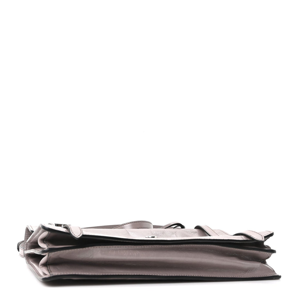 Glossy Calfskin Medium Sound Shoulder Bag Peltro