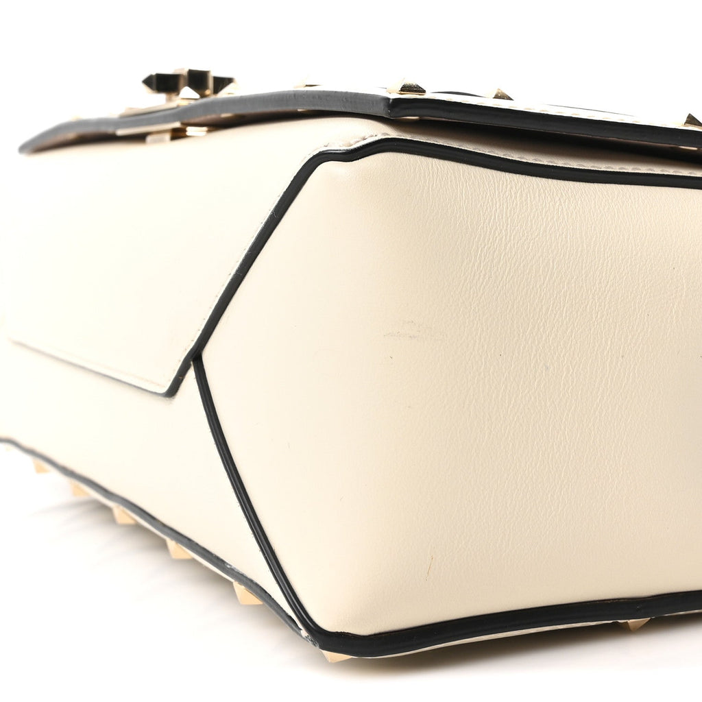 Smooth Calfskin Quilted Beehive Shoulder Bag Light Ivory