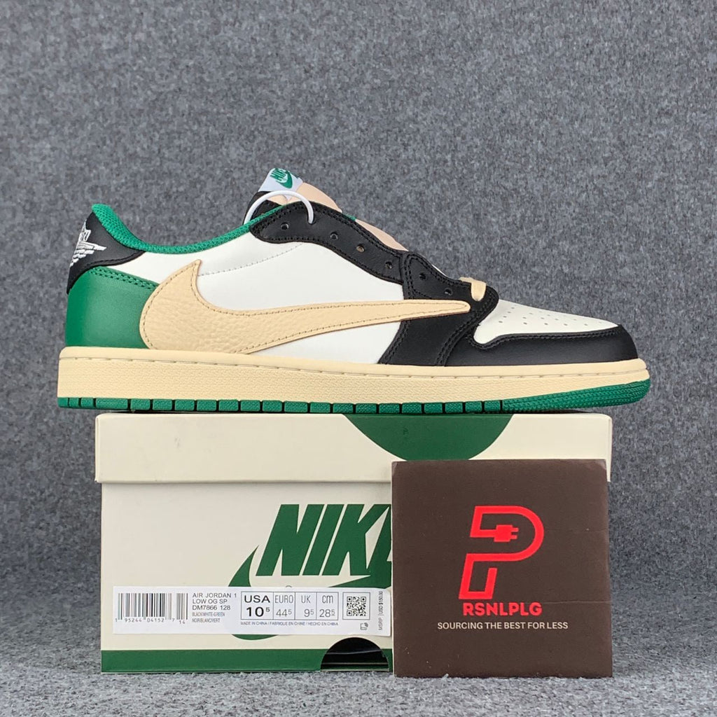 (Custom) Air Jordan 1 Low 'Black Green'