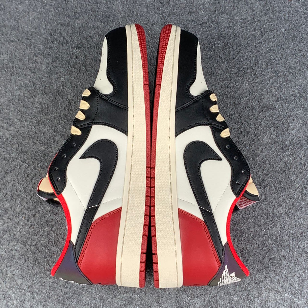 (CUSTOM) Air JORDAN 1 LOW 'BLACK RED'