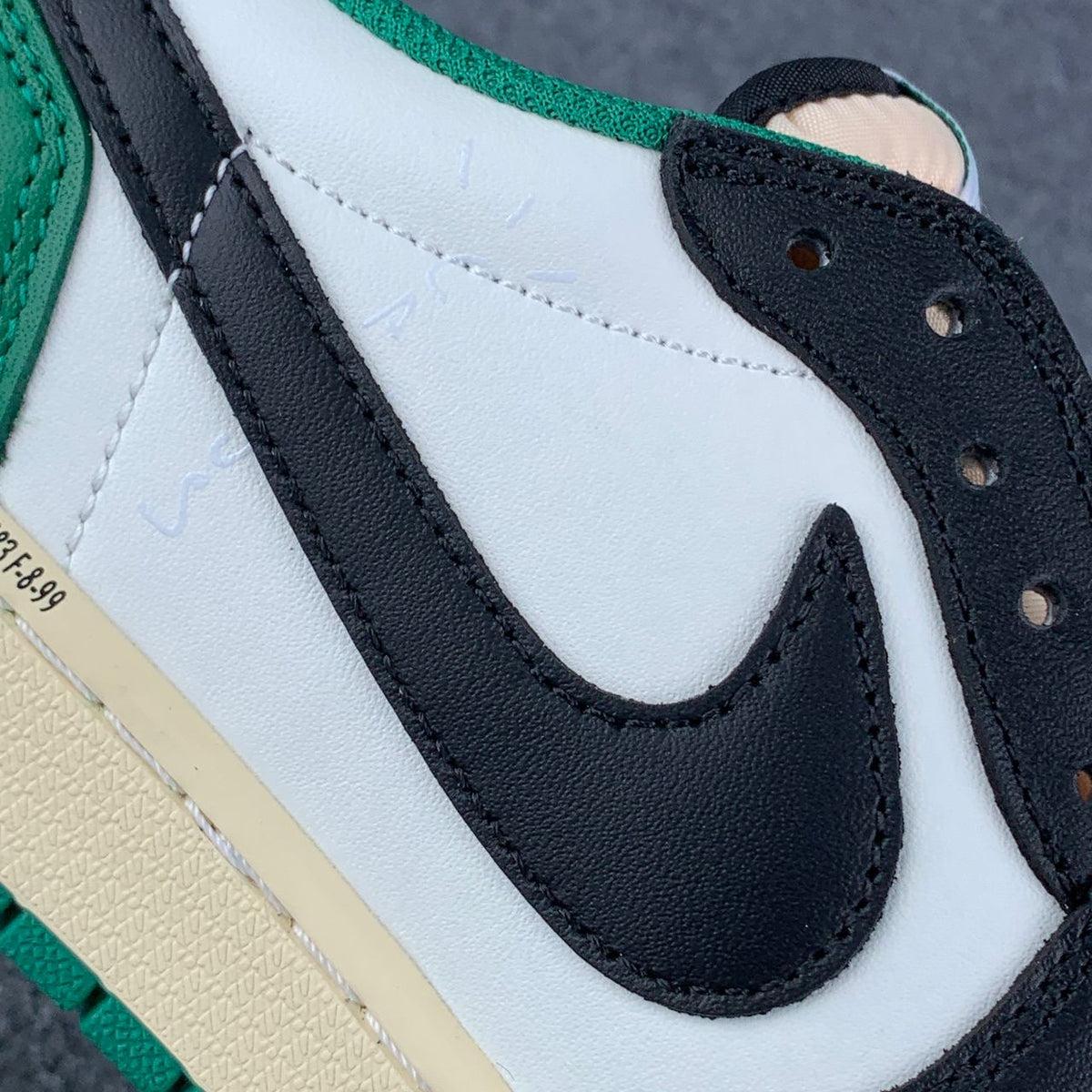 (Custom) Air Jordan 1 Low 'Black Green'