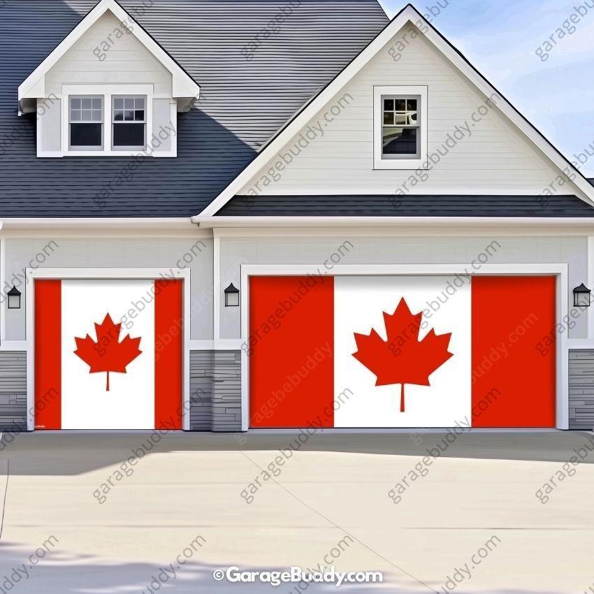 Canada Flag (Plain) | Patriotic Garage Door Cover