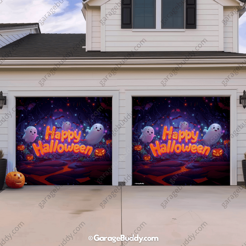 Ghost Party | Halloween Garage Door Cover