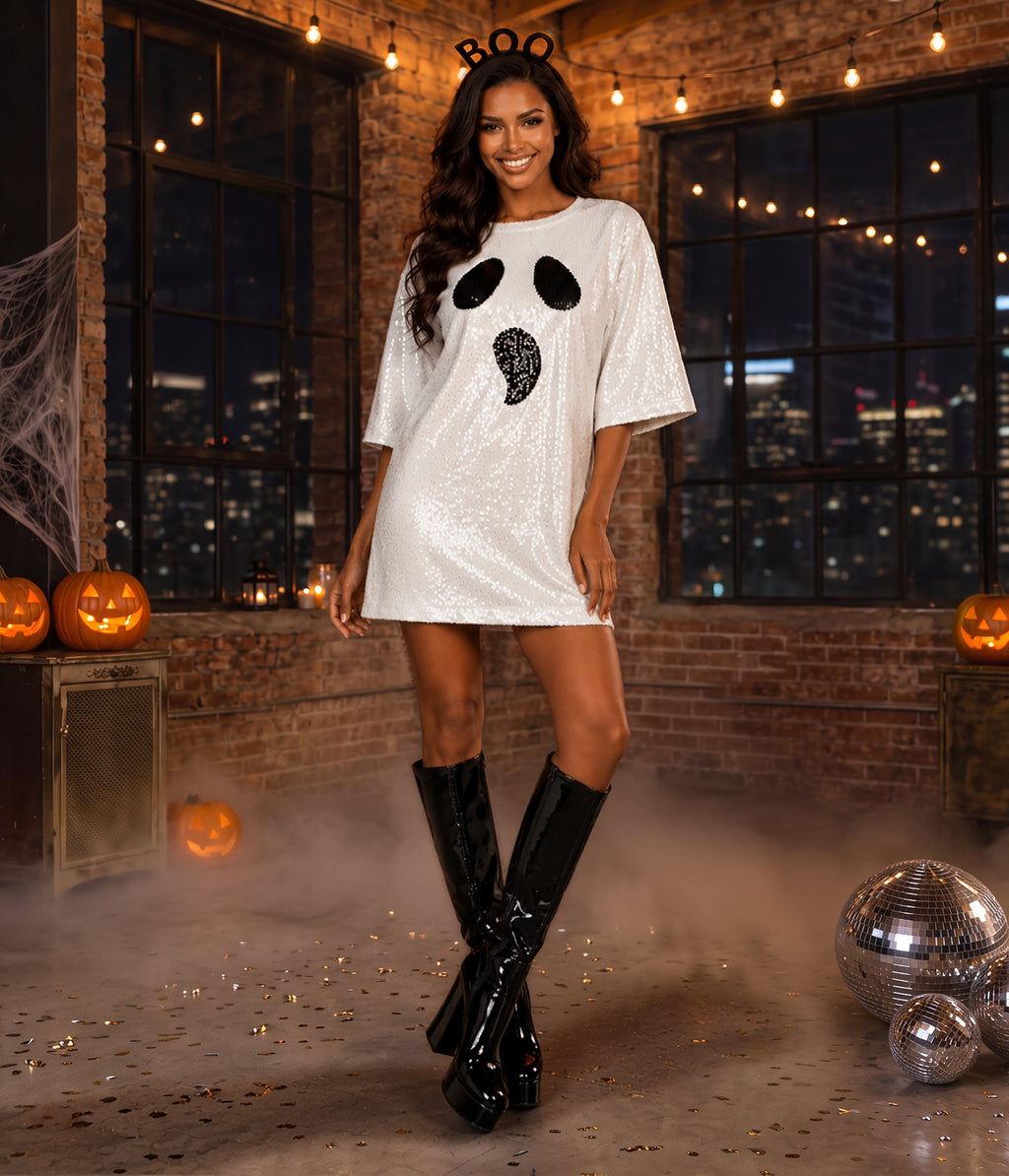 Sequined Ghost Costume Dress