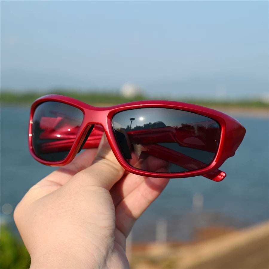 Big red women's running sunglasses polarized glasses windproof glasses outdoor sports small face sunscreen cycling sunglasses cycling