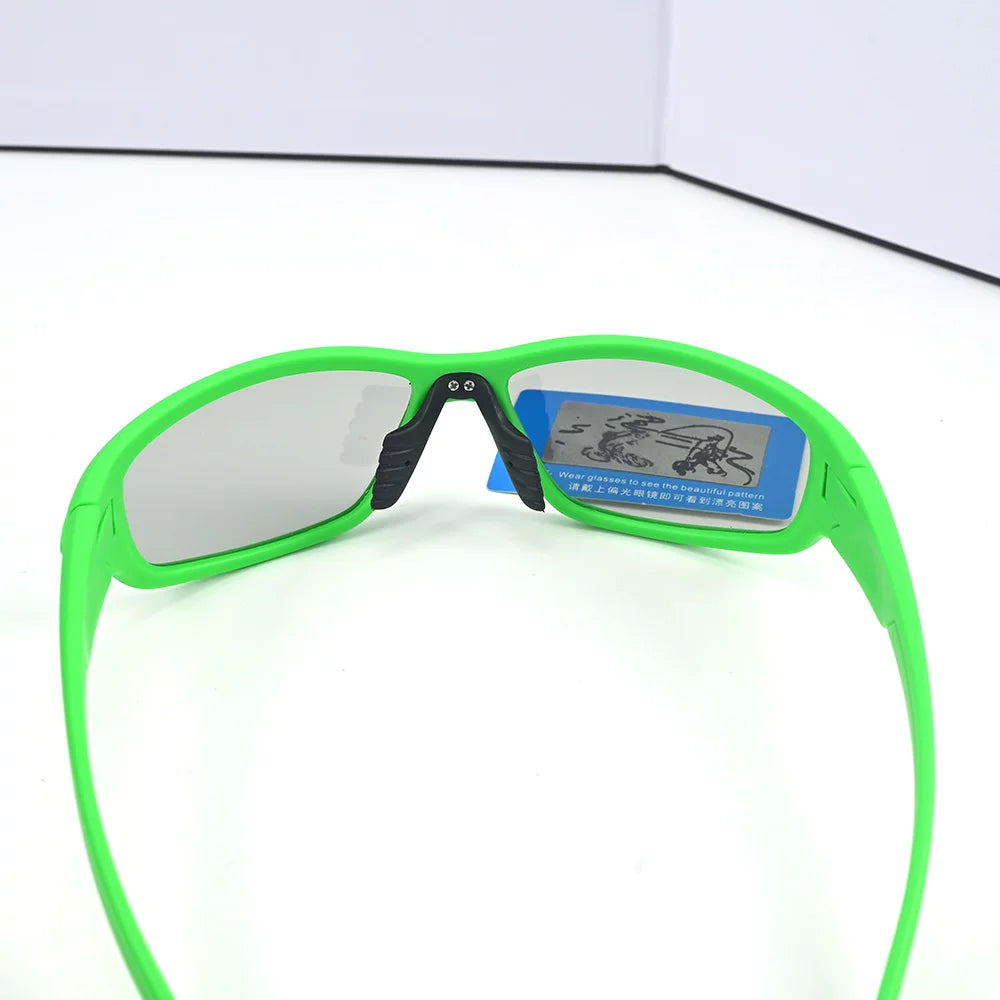 Big red women's sunglasses, polarizing lenses, color changing windproof glasses, outdoor sports running, small face sun protection, cycling sunglasses